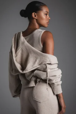BABYDOLL CROP ZIP HOODIE