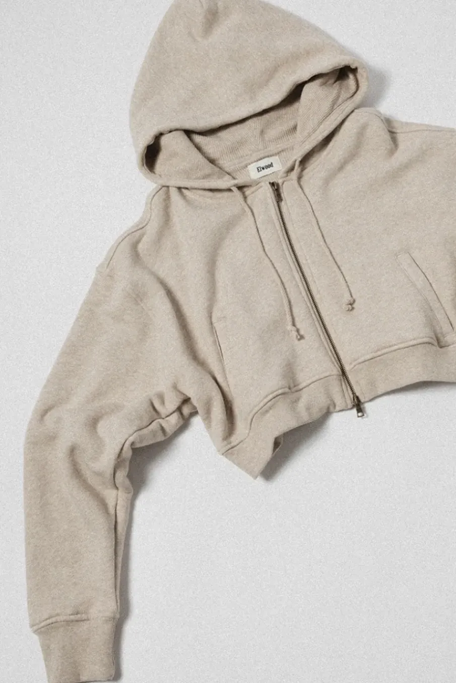 BABYDOLL CROP ZIP HOODIE