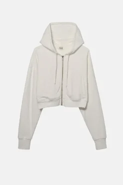 BABYDOLL CROP ZIP HOODIE