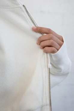 BABYDOLL CROP ZIP HOODIE