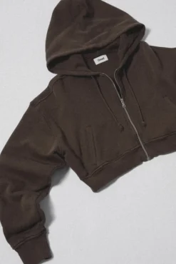 BABYDOLL CROP ZIP HOODIE
