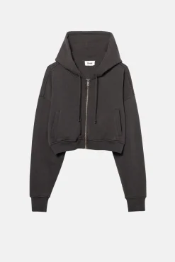 BABYDOLL CROP ZIP HOODIE