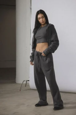 BABYDOLL CROP ZIP HOODIE