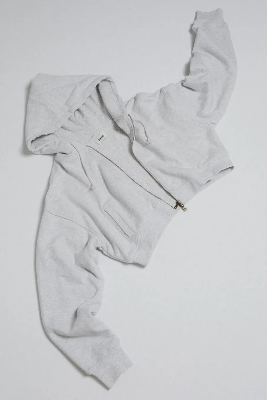 BABYDOLL CROP ZIP HOODIE
