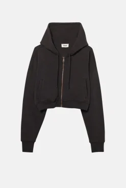 BABYDOLL CROP ZIP HOODIE
