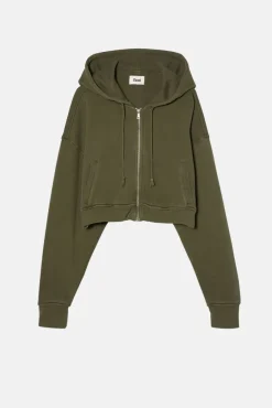 BABYDOLL CROP ZIP HOODIE