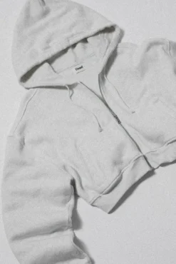 BABYDOLL CROP ZIP HOODIE