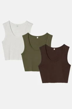 MALIBU CROP TANK 3 PACK