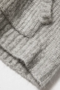 MOHAIR BLEND ZIP HOODIE