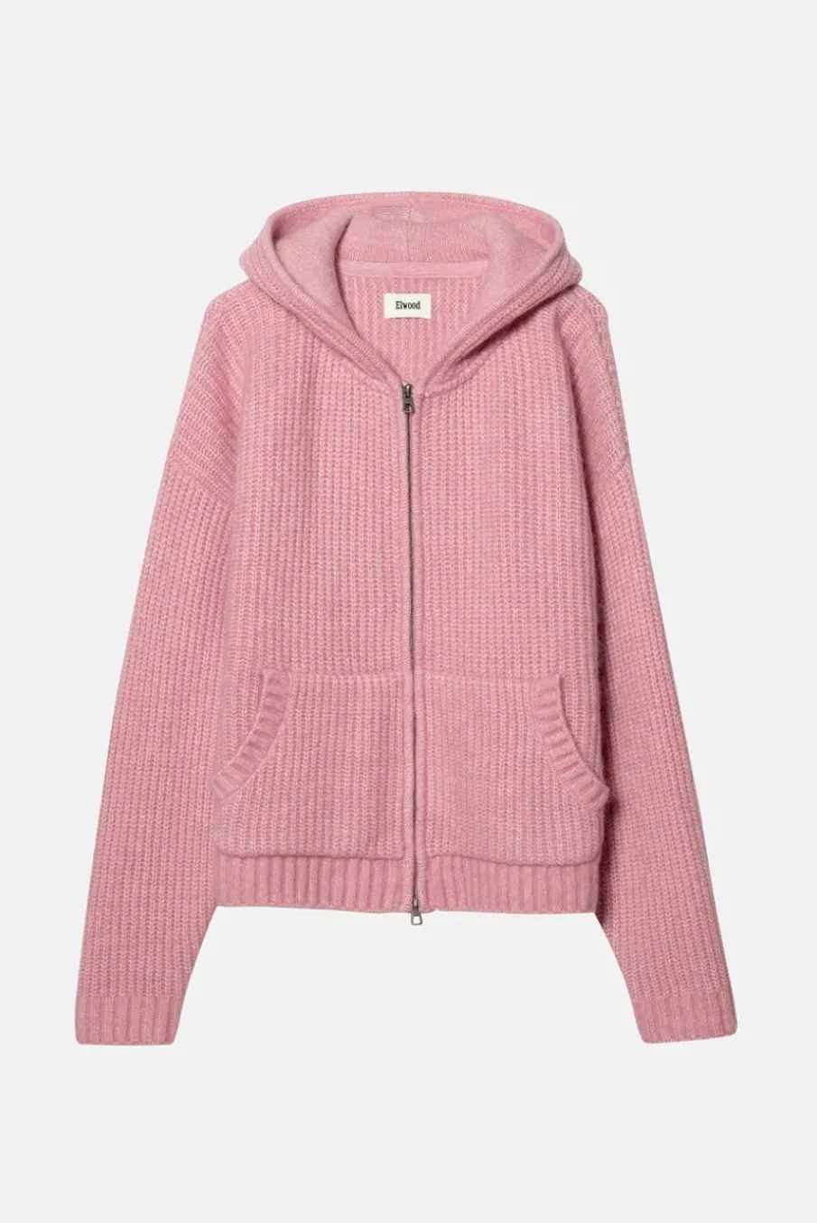 MOHAIR BLEND ZIP HOODIE