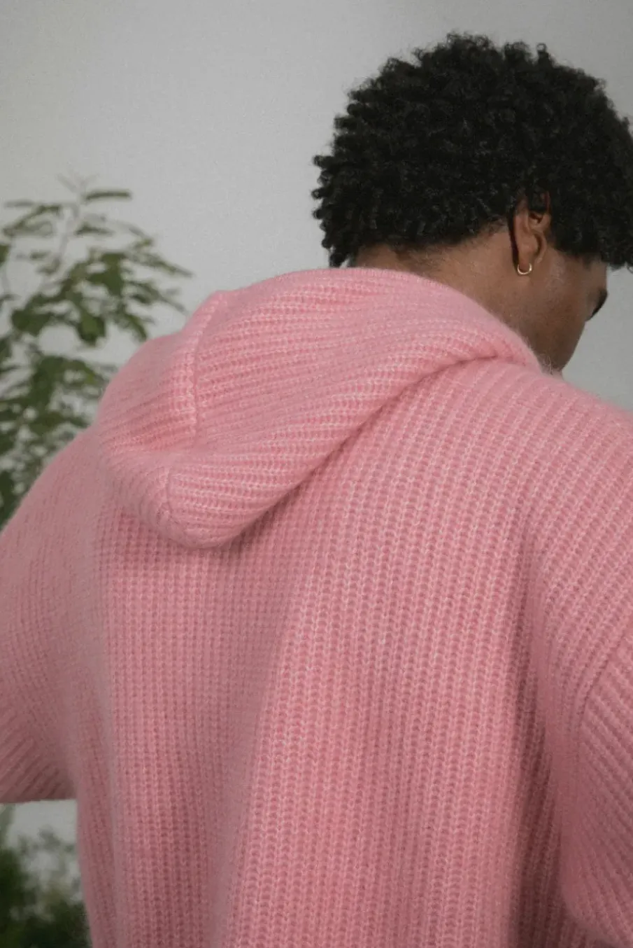 MOHAIR BLEND ZIP HOODIE