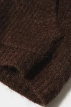 MOHAIR BLEND ZIP HOODIE