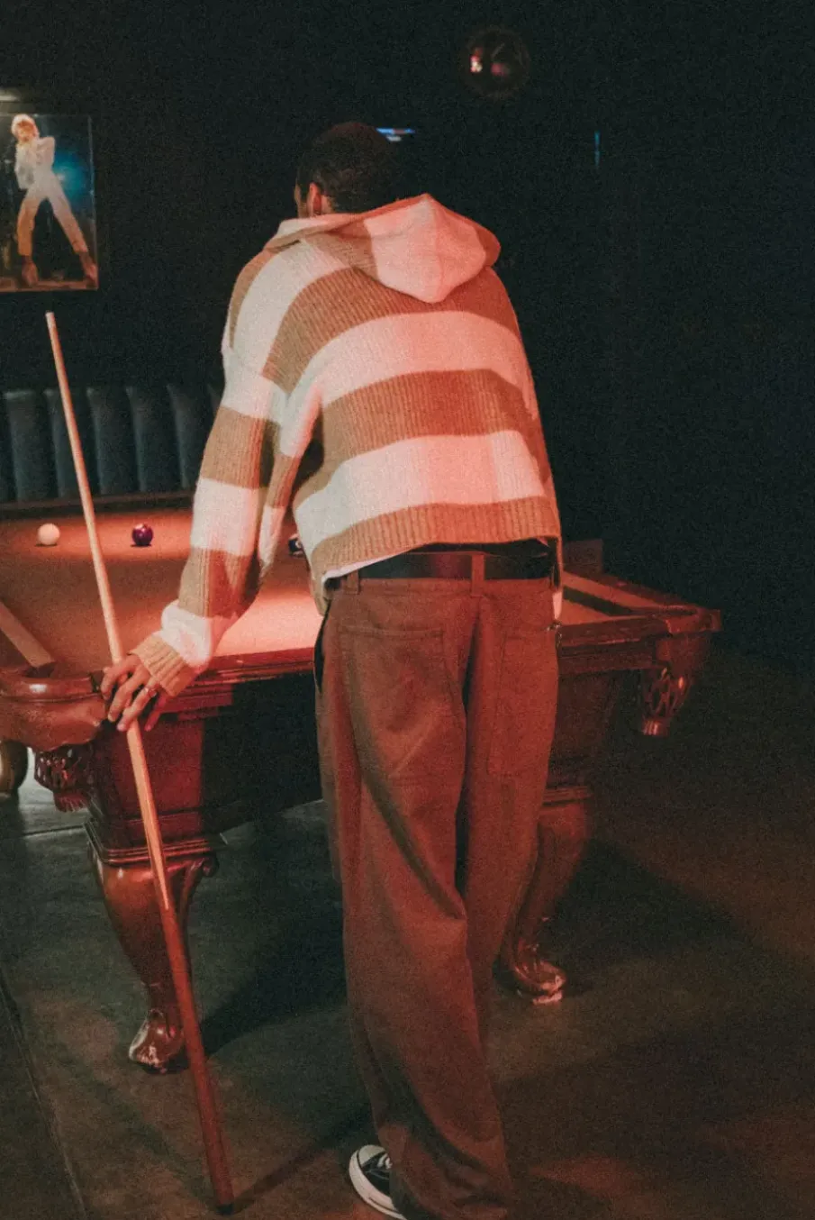 STRIPE SWEATER HOODIE