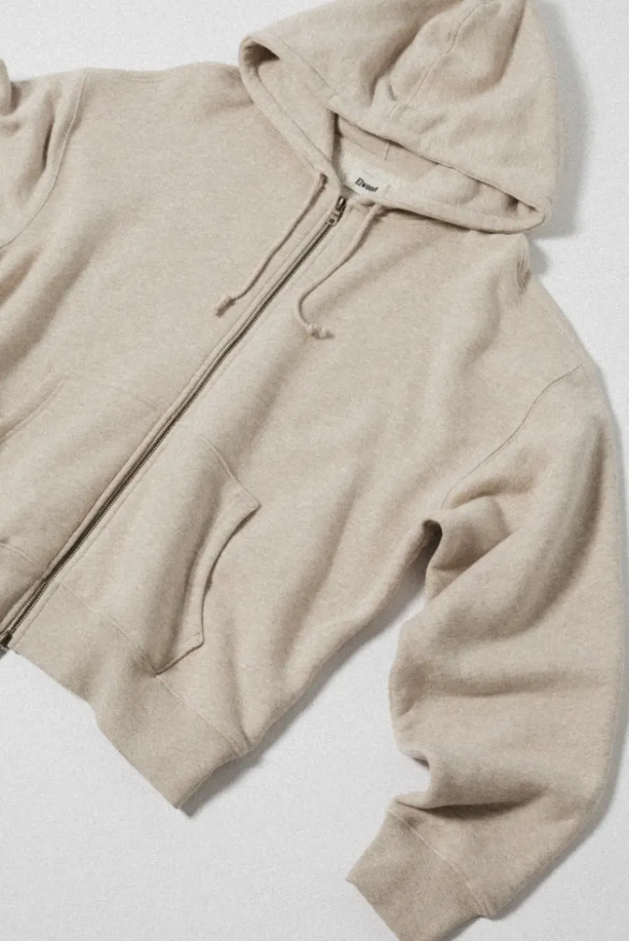 UNLINED ZIP HOODIE