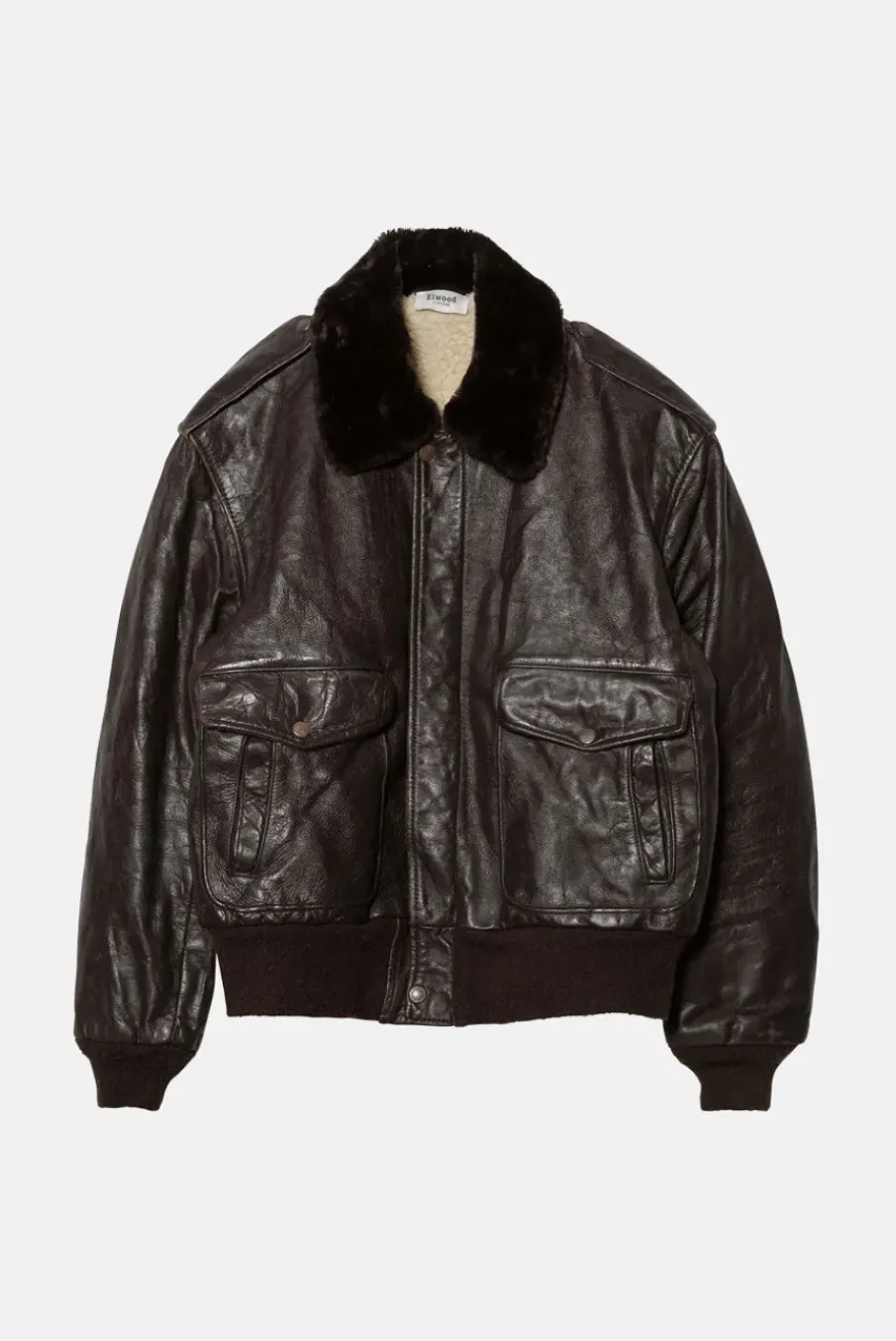 VINTAGE BROWN LEATHER JACKET - M