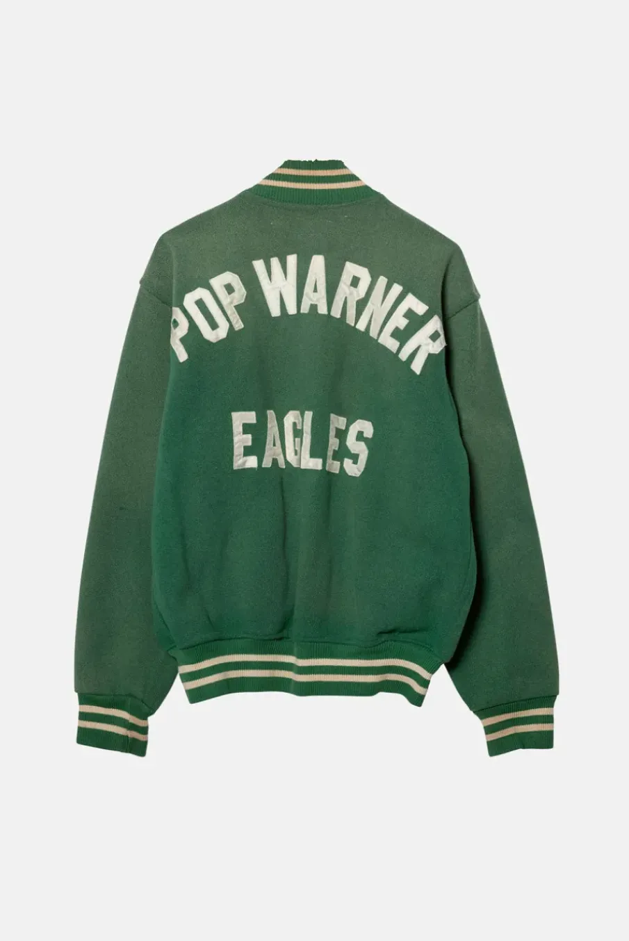 VINTAGE GREEN LETTERMAN JACKET - M