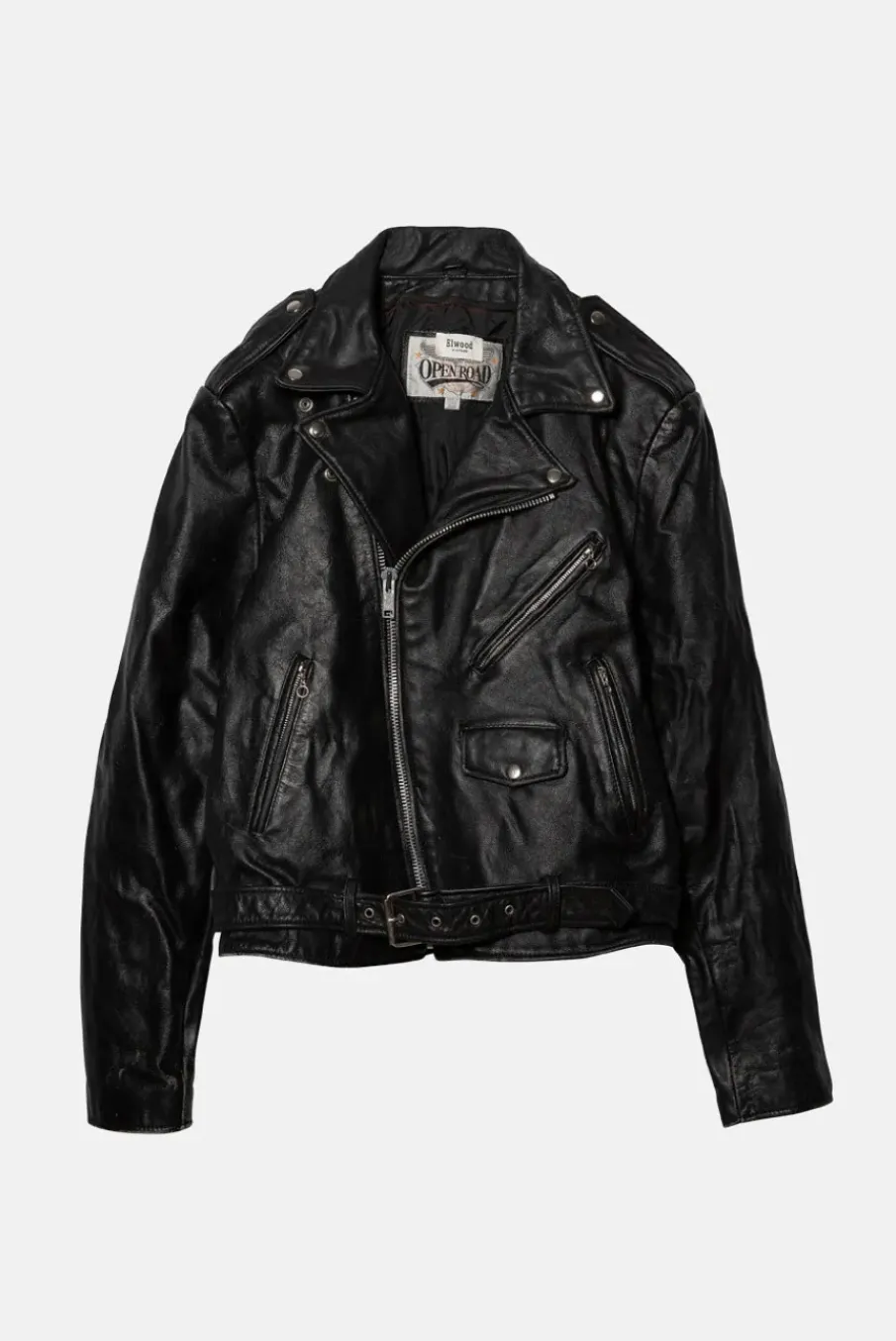 VINTAGE LEATHER JACKET BLACK - XL