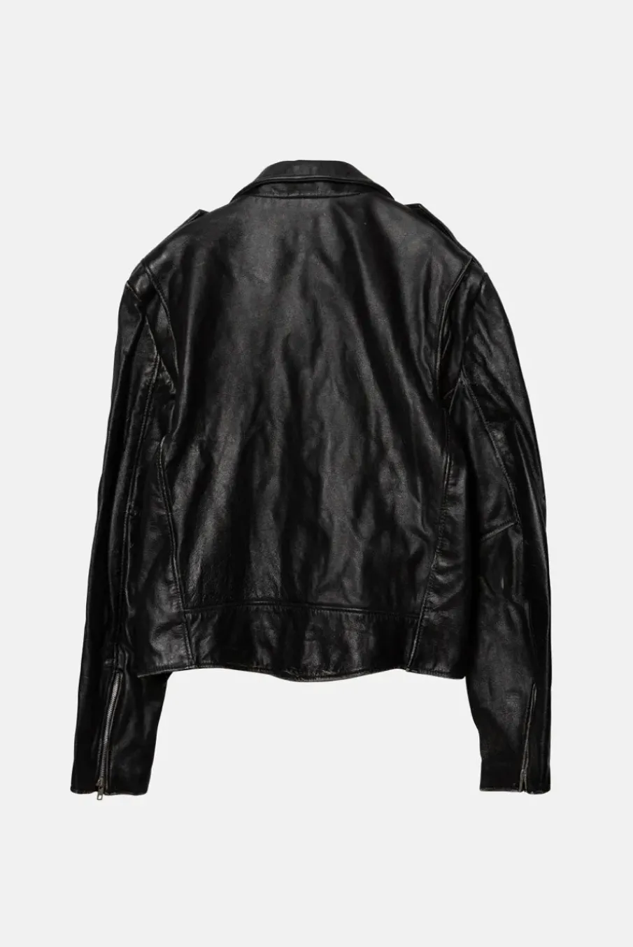 VINTAGE LEATHER JACKET BLACK - XL