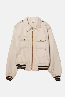 VINTAGE RED SNAP JACKET - S