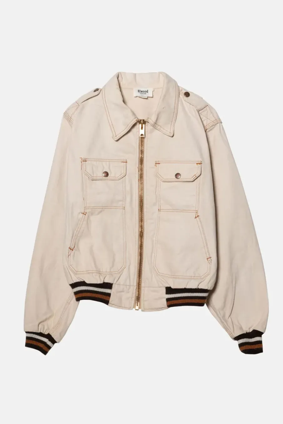 VINTAGE RED SNAP JACKET - S